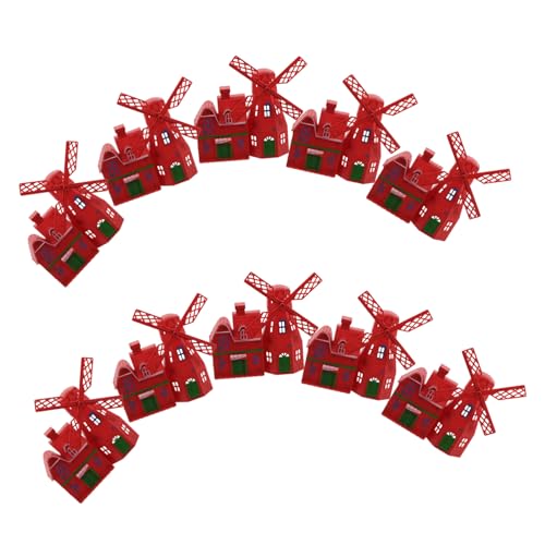 Abaodam 10St Mini-Windmühle deko Figuren Garten Accessoires dekorative Windmühle Vintage Hausdekor Plastik rot Abaodam 10St Mini-Windmühle deko Figuren Garten Accessoires dekorative Windmühle Vintage Hausdekor Plastik rot von Abaodam