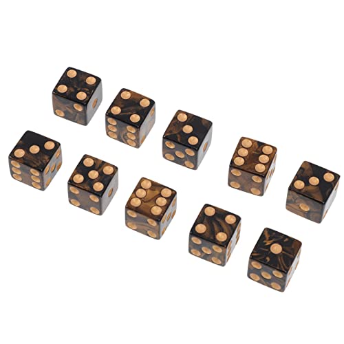 Abaodam Pädagogisches 10-teiliges Acryl-würfelset 16 Mm Große Würfel Mit Großen Punkten Für Mathematik-lernspiele Familienspiele Und Kneipenunterhaltung von Abaodam