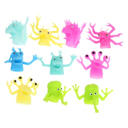 Abaodam 10Stücke Außerirdische Fingerpuppen Lustige Fingerpuppen Für Geschichtenerzähler Für Partyspiele Und Halloween Dekoration Zufällige Designs von Abaodam