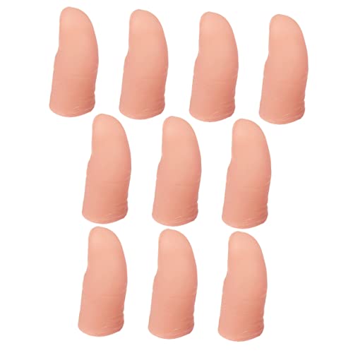 Abaodam 10Stücke Fake Finger Simulation Fingerabdeckung für Tricks Spiele Hautfarbe für Zaubershows Leicht und Tragbar von Abaodam