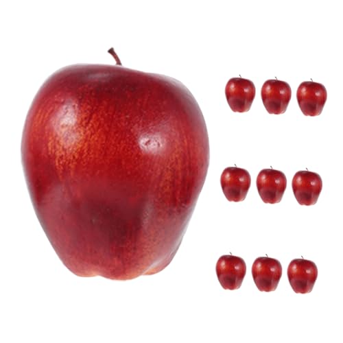 Abaodam 10Stücke Künstliche Rote Äpfel Deko Realistische Simulation Früchte für Fotografie Heimdeko Obstladen Partys und Veranstaltungen Hochwertige Requisiten für Lebendige von Abaodam