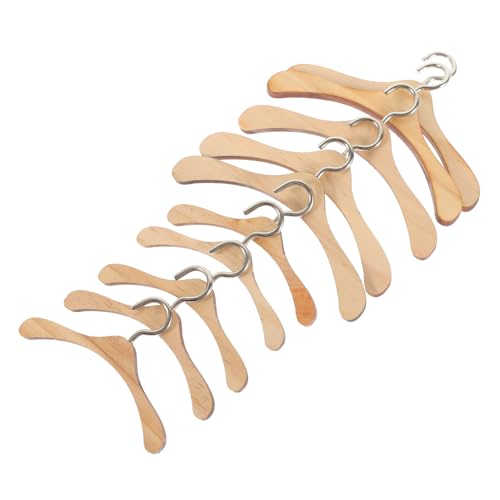 Abaodam 10Stücke Mini Holz Kleiderbügel für Puppen Stabil und Langlebig für Puppenkleidung und Aufbewahrungslösung für Puppenhaus Dekoration Abaodam 10Stücke Mini Holz Kleiderbügel für Puppen Stabil und Langlebig für Puppenkleidung und Aufbewahrungslösung für Puppenhaus Dekoration von Abaodam