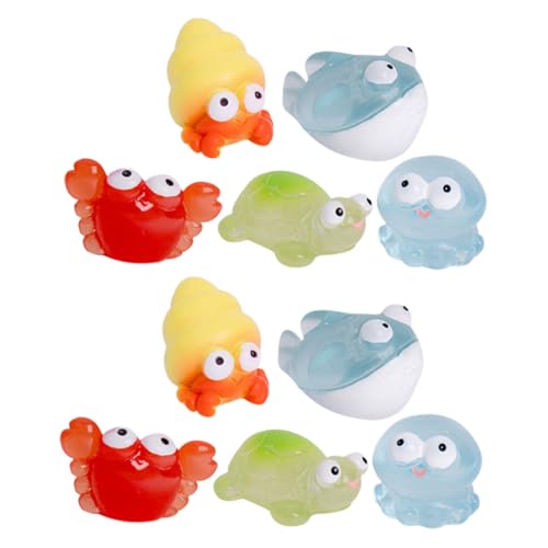 Abaodam 10stücke Teiliges Mini Meerestiere Deko Aus Harz Realistische Mikrolandschaft Figuren Für Strand Und Garten Dekoration Für Aquarien Und Puppenhäuser von Abaodam