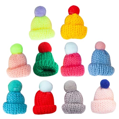 Abaodam 10Stücke Mini Strickmützen Weihnachtsmützen für DIY Bastelprojekte Puppenzubehör und Dekoration Kleine Hüte für Festlichkeiten und Kreative Abaodam 10Stücke Mini Strickmützen Weihnachtsmützen für DIY Bastelprojekte Puppenzubehör und Dekoration Kleine Hüte für Festlichkeiten und Kreative von Abaodam