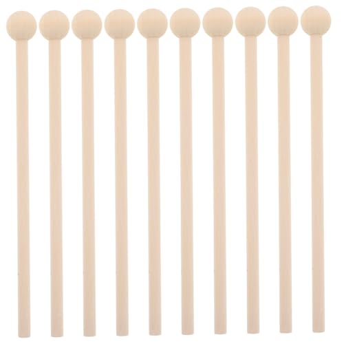 Abaodam 10Stücke Percussion Sticks Holzschlägel für Xylophon und Schlaginstrumente DIY Rhythmusstäbe für Kleinkinder Leicht und Handlich Fördert Musikalische Fähigkeiten von Abaodam