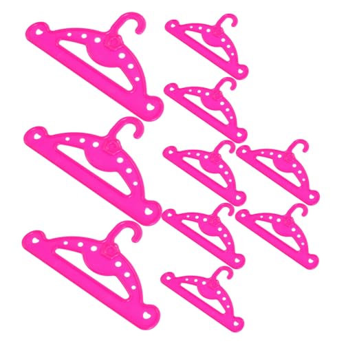 Abaodam 10Stücke Puppenkleiderbügel aus Kunststoff Robuste Kleiderbügel für Puppen für Puppenzubehör und Puppenkleidung Organizer Lösung für Puppensammler von Abaodam