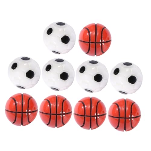 Abaodam 10Stücke Teiliges Dekorationsset Fußball Und Basketball Accessoires Für DIY Bastelprojekte Für Wohnzimmer Und Kreative Landschaften von Abaodam