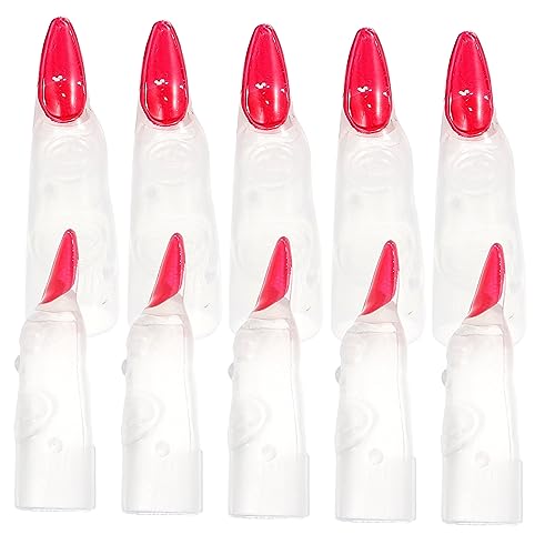 Abaodam 10stücke Halloween Hexenfinger Nagelüberzüge Leuchtende Finger Für Kostüm Und Spaß Gruselige Requisiten Für Halloween Und Cosplay von Abaodam