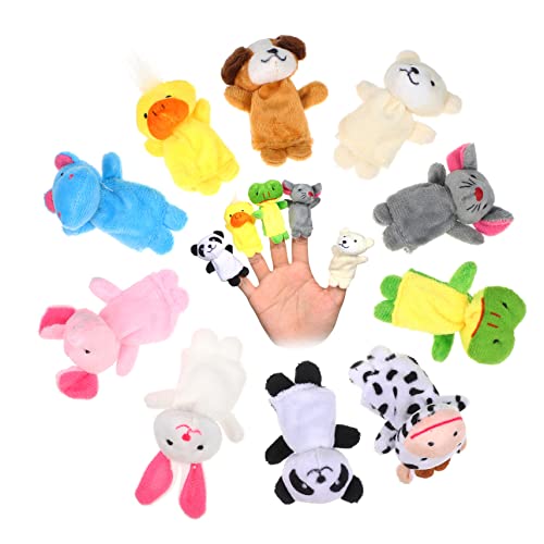 Abaodam 10Stücke Tier Fingerpuppen aus Plüsch Weiche Handpuppen für Kindergarten und Fantasie Sicheres Finger für Kleinkinder von Abaodam