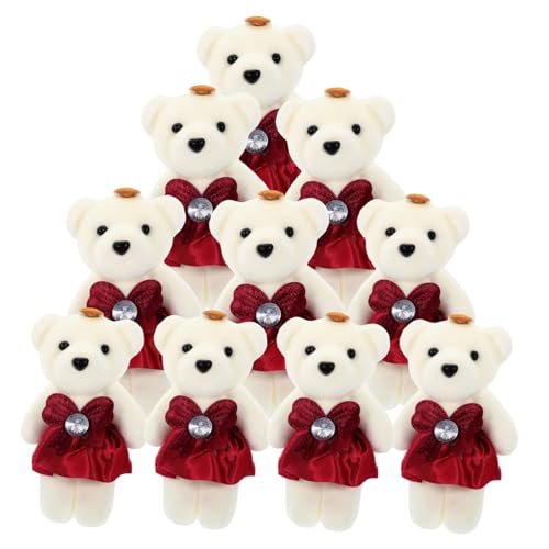 Abaodam 10er Set üsch Bären Figuren Für Hochzeitsauto Deko Kuscheltier Bärchen Für Brautstrauß Und Blumenarrangements Weinrot Hochzeit Deko Geschenkideen Abaodam 10er Set üsch Bären Figuren Für Hochzeitsauto Deko Kuscheltier Bärchen Für Brautstrauß Und Blumenarrangements Weinrot Hochzeit Deko Geschenkideen von Abaodam