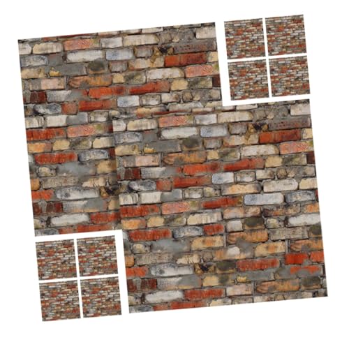 Abaodam 10pcs Mini House Floor Aufkleber Kleber Floorboard Mini House Tapete Decals Puppenhaus Ornament von Abaodam