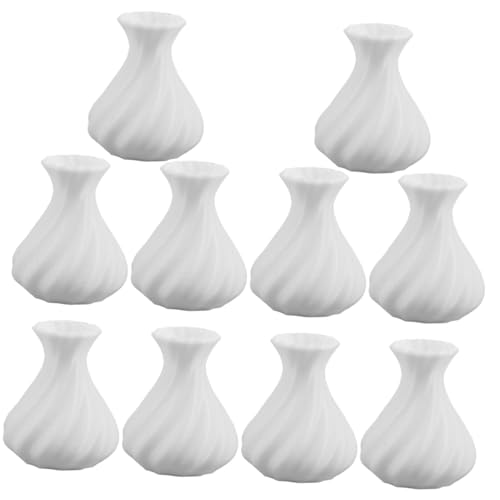Abaodam 10pcs Mini -vase Für Puppenhaus -szenenlayout Miniaturblumenvase Winzige Flaschen Für Mikrolandschaft Mini Blütenbehälter von Abaodam