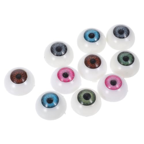 Abaodam Puppenaugen 10er-Set Mit Realistischen Halbrunden Kunststoffaugen Für Spielzeugmasken von Abaodam