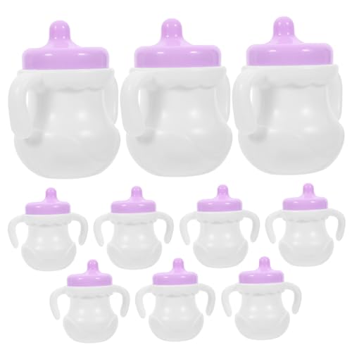Abaodam 10st Babyflasche Geben Vor, Hausspielzeug Zu Sein Werkzeug Zum Füttern Von Kindern Lernspielzeug Für Babypuppenflaschen Für Plastik von Abaodam