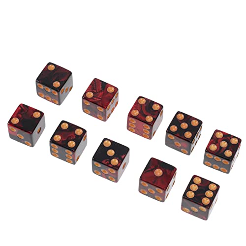Abaodam 10st Große Lochpunktwürfel Sechsseitige Würfel Große Würfel Flauschige Würfel Zahlenspielzeug Pub- Solide Würfel Würfeln Würfel Für Bar Würfel Rot Acryl von Abaodam