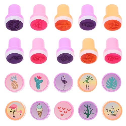 Abaodam 10-teiliges Stempelset Für Kinder Selbstfärbende Stempel Flamingo-Stempel Für Partygeschenke Klassenzimmer Belohnungen Basteln Jungen Und Mädchen Abaodam 10-teiliges Stempelset Für Kinder Selbstfärbende Stempel Flamingo-Stempel Für Partygeschenke Klassenzimmer Belohnungen Basteln Jungen Und Mädchen von Abaodam