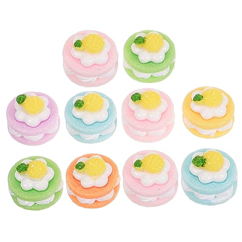 Abaodam 10 Stück Realistische Macaron-Kuchen Künstliches Lebensmittelspielzeug Miniatur-Desserts Für Kinder Einzigartiges Puppenhaus-zubehör von Abaodam