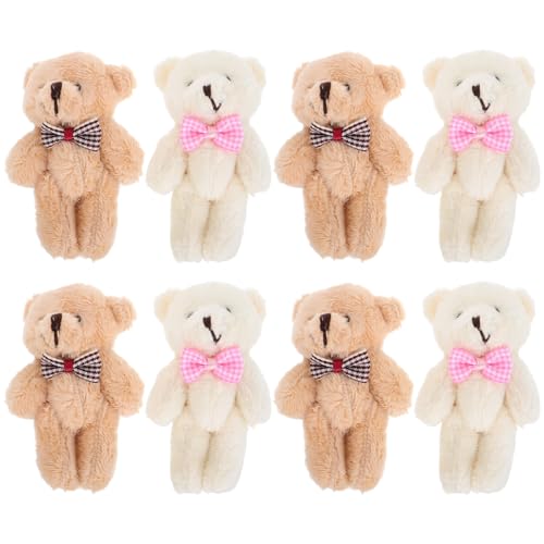 Abaodam 10 Stücke Bär Puppe Schlüsselanhänger Stofftier Spielzeug Mini Plüsch Bär Für Tasche Decor Bär Bouquet Zubehör von Abaodam