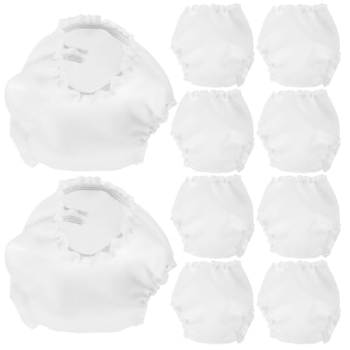 Abaodam 10st Puppenhöschen Babypuppenwindeln Kinderpuppenunterwäsche Für Kleine Mädchen Kostüm Puppenkleidung Kleine Für Puppen Mini-höschen Weiß Stoff von Abaodam