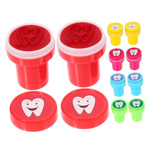 Abaodam Stempel Für Kinder 10 Stück Kleinkind-Stempel Entzückende Cartoon-Formen Selbstfärbende Spielzeug-Stempel Für Partygeschenke von Abaodam