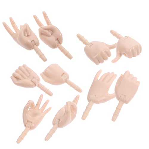 Abaodam 10st Zubehör Für Puppenhandset Mit 22 Gelenken Puppensachen Fingerpuppen Körperhandgelenke Puppenbausatz Mini-realistische Hand Plüsch Puppenhände Marionettenfingerhände Plastik von Abaodam