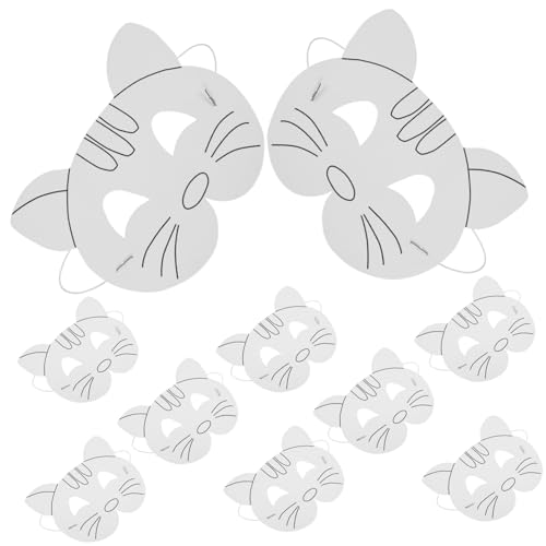 Abaodam 10stücke Teiliges Unbemalte Tiermasken Zum Ausmalen Blanko Papiermasken Für Junge Mädchen Diy Für Partys Karneval Und Kreative Projekte Abaodam 10stücke Teiliges Unbemalte Tiermasken Zum Ausmalen Blanko Papiermasken Für Junge Mädchen Diy Für Partys Karneval Und Kreative Projekte von Abaodam