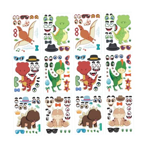 Abaodam 12 Blatt Dinosaurier-Puzzle-Aufkleber Selbstklebende Etiketten Sticker Dinosaurier детские игрушки geschenketueten Sticker Books DIY-Gesichtsaufkleber Partygeschenk Abaodam 12 Blatt Dinosaurier-Puzzle-Aufkleber Selbstklebende Etiketten Sticker Dinosaurier детские игрушки geschenketueten Sticker Books DIY-Gesichtsaufkleber Partygeschenk von Abaodam