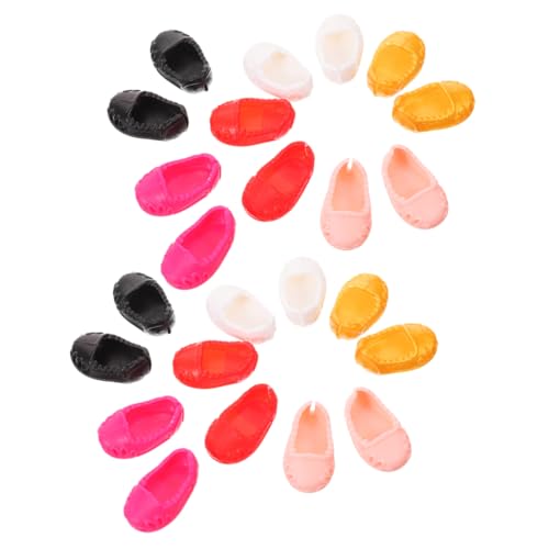 Abaodam 12 Paare Schuhe Puppenspielzeugschuhe Anziehschuhe Mini-Schuh- Miniaturschuh Puppenschuhe Zum Basteln Mini-Schuhe Minipuppenschuhe Schuhe Für Puppen Plastik von Abaodam