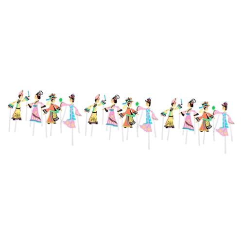 Abaodam 12 STK Kinderspielzeug Chinesische Marionette Performance-requisitenspielzeug Spielset Für Kinder Puppenspielsets Schattenfiguren Für Kinder Papierpuppe Kunsthandwerk Handbuch von Abaodam