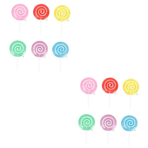 Abaodam 12 STK Lollipop-Modell Wand Dekoration Sammelalbum Kinderspielzeug Lutscher Spielzeuge DIY & Handwerk praktische Dekore Süssigkeit schmücken Anzeige Requisiten Dekorationen Plastik von Abaodam