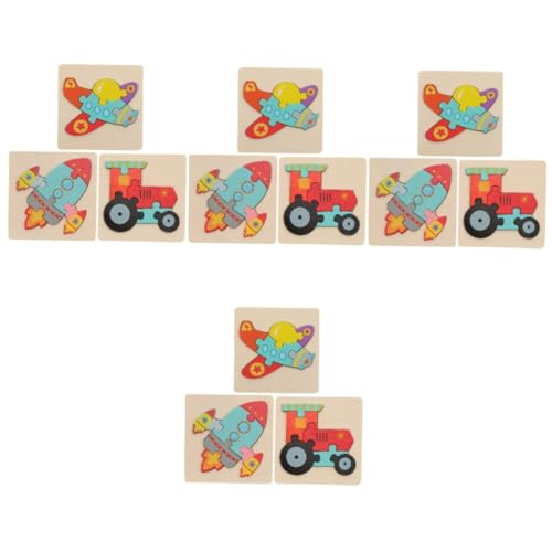 Abaodam 12 STK Puzzle Formsortierer für Kleinkinder Jungs-Spielzeug Spielzeug für Kleinkinder Kinder rätsel Spielset aus Holz Spielzeuge Lernspielzeug aus Holz lustiges Rätsel Einfach 3D von Abaodam
