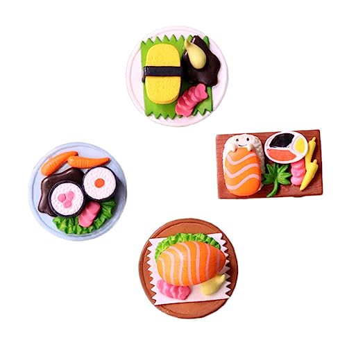 Abaodam 12 STK Simuliertes Japanisches Sushi Miniaturdekoration Mini-Sushi-Dekoration Langlebige Sushi-Ornamente Tischdekoration für japanische Küche tortendeko Einschulung Modelle Kuchen von Abaodam