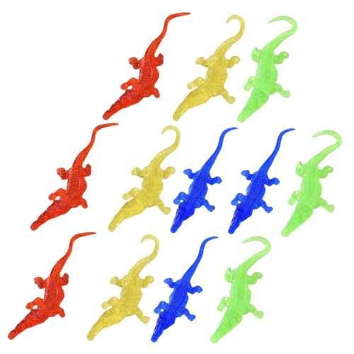 Abaodam 12 Stück Elastische Krokodil Spielzeuge Lustige Wandkrabbler für Zufällige Farben für Geburtstagsfeiern und Stressabbau Zufällige Farbe von Abaodam