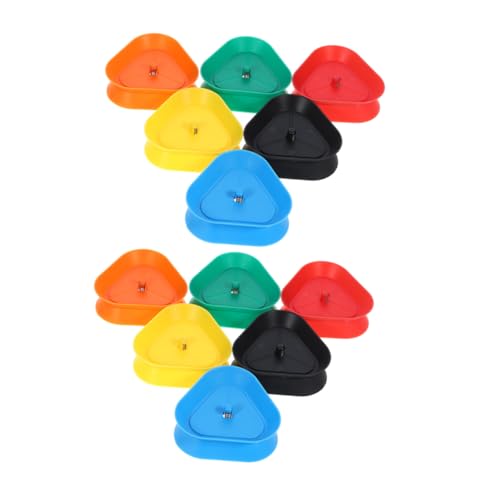 Abaodam 12 Stück Kartenhalter Spielkarten Kartendreieckhalter Kartenhalter Dreiecksförmiger Kartenspielhalter Kronen Kartenspiel Spielkartentablett Kartenspielhalter Kunststoff von Abaodam