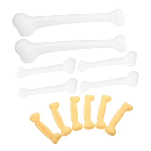 Abaodam 12 Stück Knochendekoration Gefälschte Knochenhalskette Ornament Simulierte Menschliche Knochen Kleine Skelette Mini Knochen Für Halloween Totenköpfe Halloween Dekor von Abaodam