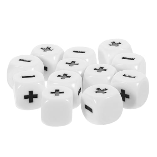 Abaodam 12 Stück Mathe Lernwürfel Blanko Würfel Zehner Spaßwürfel Strike Würfelspiel Würfelspiele Multiplikationsspiel Puzzle Lernspiele Mathe Spiel Spielwürfel Doppelte von Abaodam