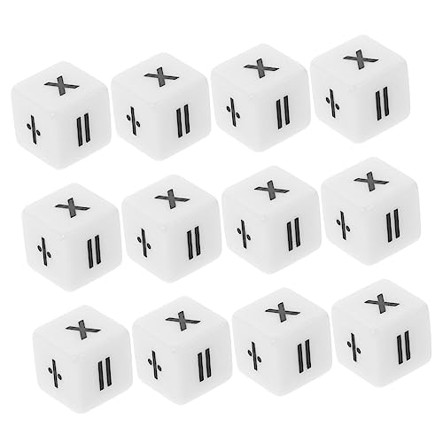 Abaodam 12 Stück Mathe-spielspielzeug Lehrreich Tischspielwürfel Partyspielwürfel Mathematikzeichenwürfel Operator Würfel Spiel Würfel Standard-spielwürfel Würfel Für Acryl von Abaodam