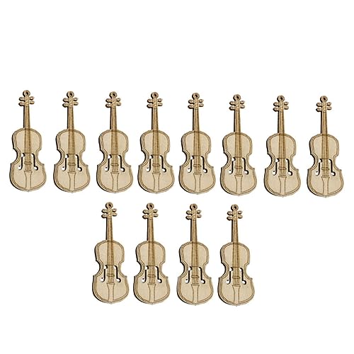 Abaodam 12 Stück Mini Geige Miniatur Geige Kleinste Spielzeuge Geige Anfänger Mini Mini Geige Miniaturen Puppe Geige Geige Mini Dekoration Aus Holz von Abaodam