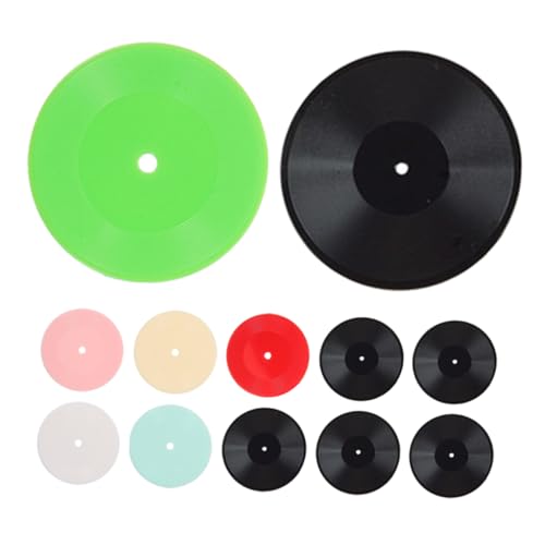 Abaodam 12 Stück Miniatur-schallplatten für Puppenhaus Gefälschte -schallplatten Puppenhaus-musikdekor Vintage-schallplatten-Dekorationen für Puppenhaus-musikzimmer Abaodam 12 Stück Miniatur-schallplatten für Puppenhaus Gefälschte -schallplatten Puppenhaus-musikdekor Vintage-schallplatten-Dekorationen für Puppenhaus-musikzimmer von Abaodam