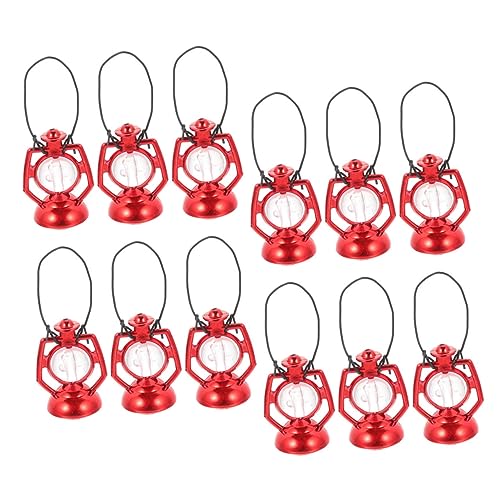 Abaodam 12 Stück Miniaturisierte Kerosinlampe Teiliges Vintage Puppenhaus Zubehör für Kreative Dekorationen Geeignet für Weihnachtsfeiern Halloween und Märchengärten von Abaodam