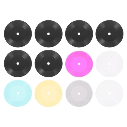 Abaodam 12 Stück Puppenhaus Schallplatten Puppenhaus Möbel Vinyl Schallplattenhalter Mini Sachen Künstliche Pflanzen Heimdekoration Spieler Mädchen DIY Mini Puppe Engel Dinge von Abaodam