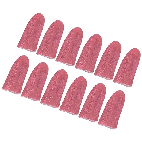 Abaodam 12 Stück Schwierige Zunge FALSCH gefälschte menschliche Organe schnappen Kette Zombie-Messer Scherzartikel Halloween Party Halloween deko Zungenstütze knifflige Requisiten rot von Abaodam