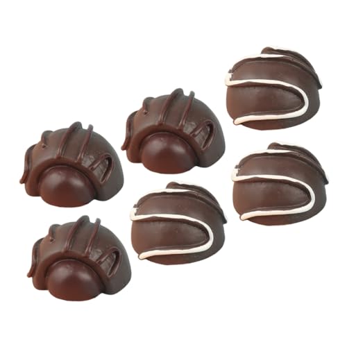Abaodam 12 Stück Simulationsschokolade Künstliches Dessert Kleine Schokoladendekoration Kleines Schokoladenmodell Interessante Gefälschte Schokoladen Tischplatte Gefälschte von Abaodam