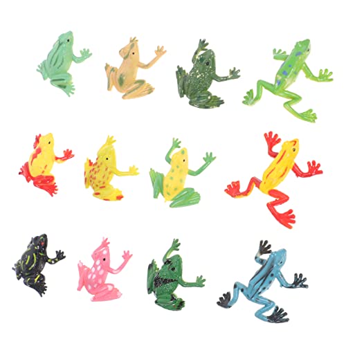 Abaodam 12 Stück Simuliertes Tropenauto Groß Autos Kleine Plastikfrösche Plastikfrösche Figuren Frösche Frösche Figur Plastikfrösche Figuren PVC von Abaodam