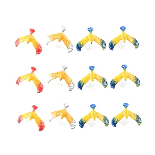 Abaodam 12 Stück Teiliges Balance Adler aus Kindersicherem Kunststoff Schwebender Vogel für Jungen und Mädchen Edukatives Schwerkraft Balance Lernspielzeug Tisch dekor Zufällige Farbe von Abaodam