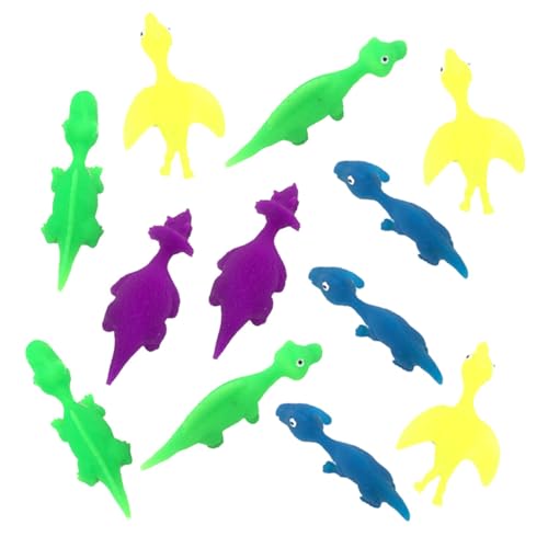 Abaodam 12 Stück Teiliges Dinosaurier Fingerspielzeug aus Dehnbarem TPR Material Fliegendes Schleuder Gemischte Farben Strapazierfähig und Sicher für Party mitgebsel und Zufällige Farbe Abaodam 12 Stück Teiliges Dinosaurier Fingerspielzeug aus Dehnbarem TPR Material Fliegendes Schleuder Gemischte Farben Strapazierfähig und Sicher für Party mitgebsel und Zufällige Farbe von Abaodam