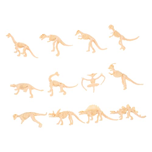 Abaodam 12 Stück Teiliges Dinosaurier Skelett Modellset Mini Dinosaurier Figuren für Tischdekoration und Lernspielzeug von Abaodam