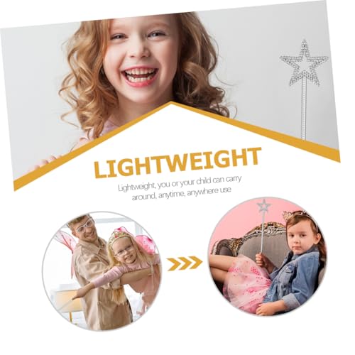 Abaodam 12 Stück Teiliges Feenstäbe mit Stern Design Leichte Kunststoff zauberstäbe in Silber Bühnenrequisiten für Kindergeburtstag Party Tanz und Fotografie Abaodam 12 Stück Teiliges Feenstäbe mit Stern Design Leichte Kunststoff zauberstäbe in Silber Bühnenrequisiten für Kindergeburtstag Party Tanz und Fotografie von Abaodam