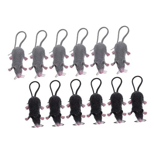 Abaodam 12 Stück Teiliges Halloween Ratten Modellset Mittelgroß Kunststoff Mäuse für Gruselige Streiche und Partydeko Realistisch Gestaltete Fake Ratten für Halloween Deko und Abaodam 12 Stück Teiliges Halloween Ratten Modellset Mittelgroß Kunststoff Mäuse für Gruselige Streiche und Partydeko Realistisch Gestaltete Fake Ratten für Halloween Deko und von Abaodam