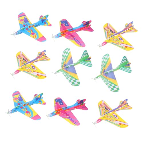 Abaodam 12 Stück Teiliges Handwurf Schaumflugzeuge Leichte Kleine Flugzeugspielzeuge Widerstandsfähige Gleiter für Jungen und Mädchen Fördern Hand Auge koordination und Spielspaß von Abaodam